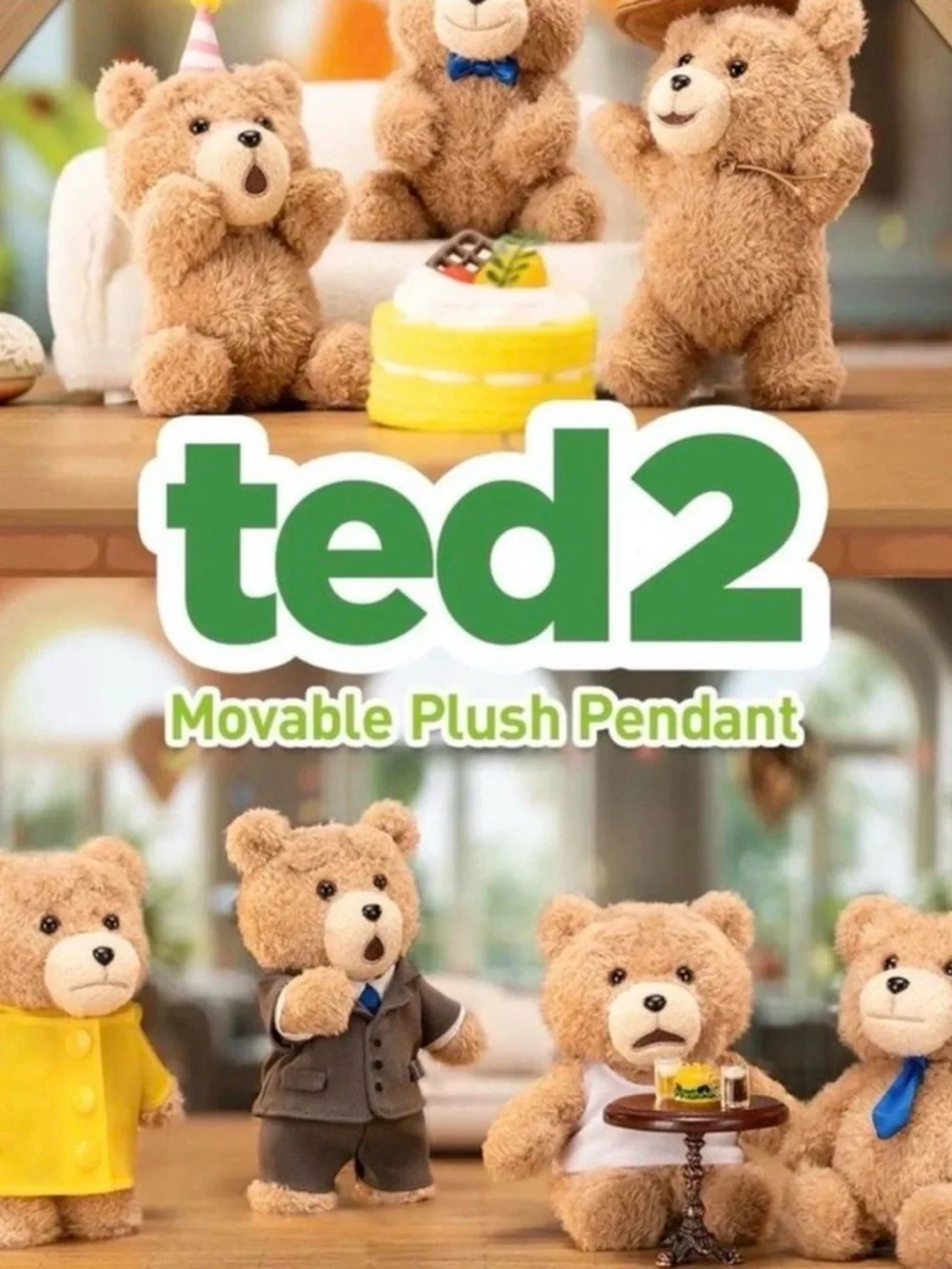 POP MART TED2 Party Bear Collectible w/FREE Outfit - Picture 9 of 9